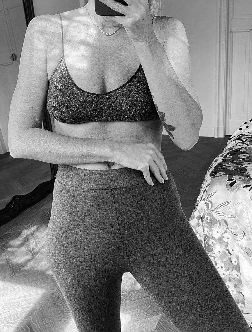 AndBloom - Drew Leggings - Grey Leggings - Detailed view