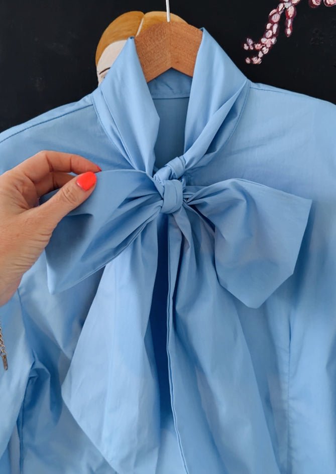 AndBloom - Grace - Blue Blouse - Detailed view