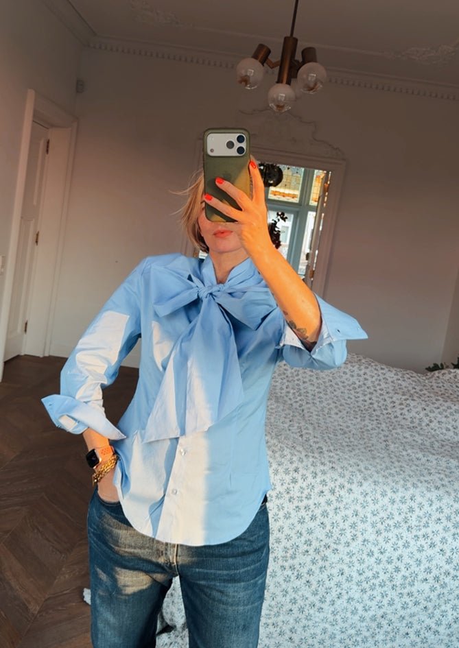 AndBloom - Grace - Blue Blouse - Front view