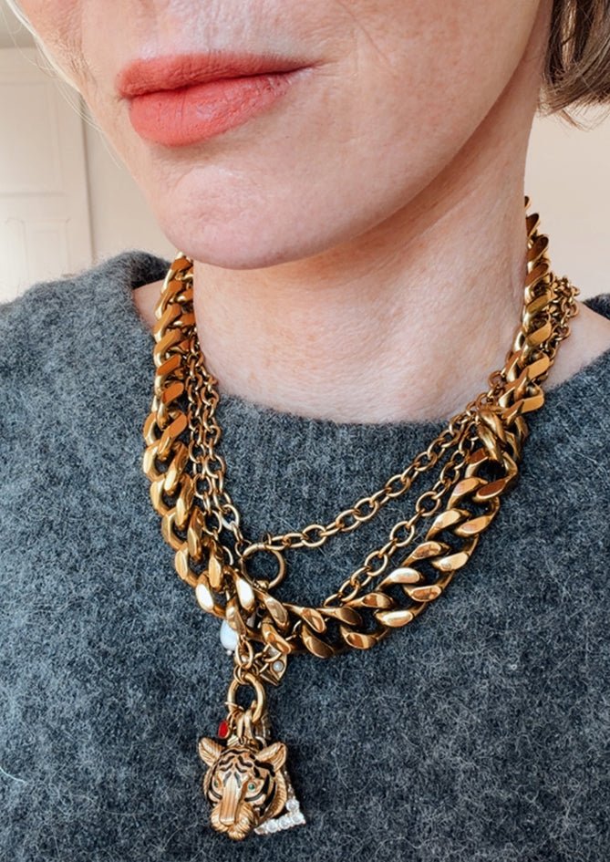 AndBloom - Harlem Motion - Gold chain necklace - Front view