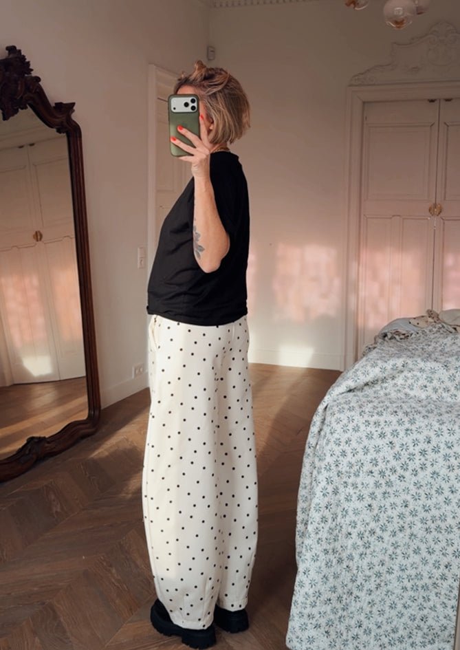 AndBloom - Silent Lead - Polka Dot Trouser - Side view