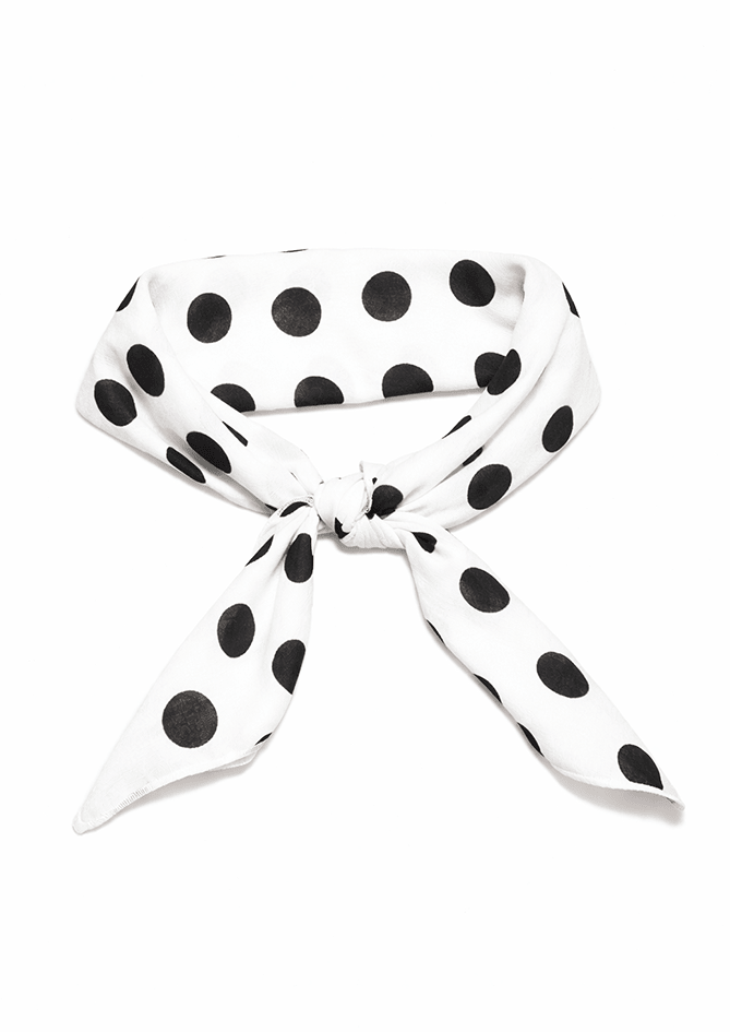 Sunday Muse is a polka dot scarf made by AndBloom