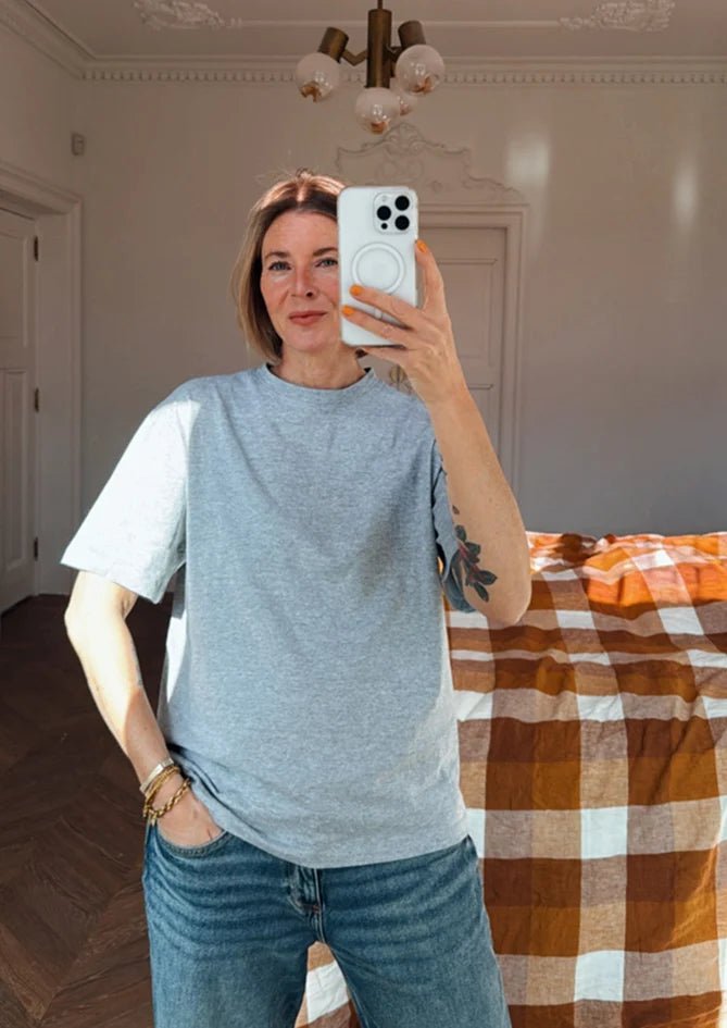 The Classic Grey T-shirt – AndBloom styled in a modern interior