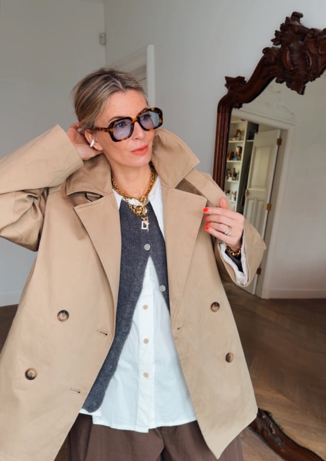 AndBloom - The Path - Beige Trench Coat - Dee wearing the coat