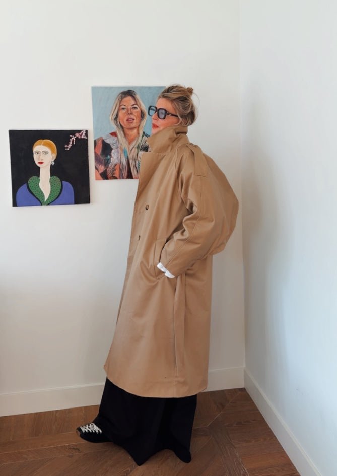 AndBloom - Timeless Form - Beige Trench Coat - Dee wearing the coat