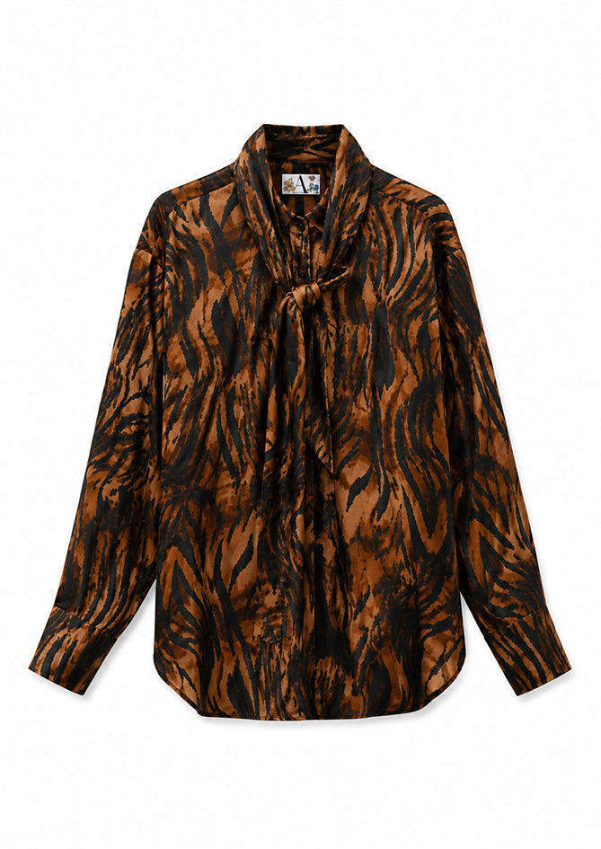 Braunes Hemd für Damen - Jungle Rush - AndBloom