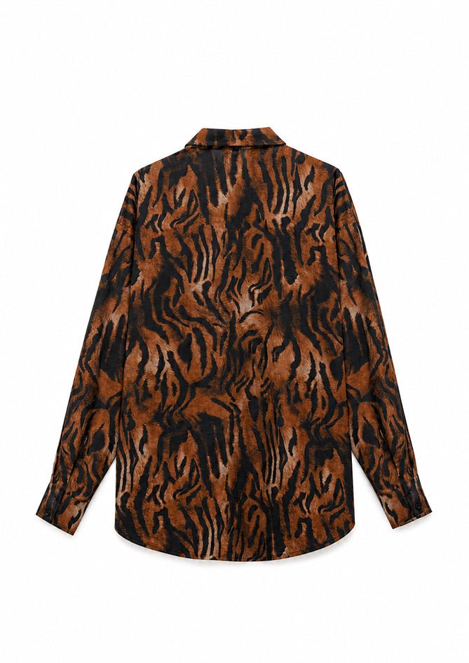 Camicia marrone da donna - Jungle Rush - AndBloom