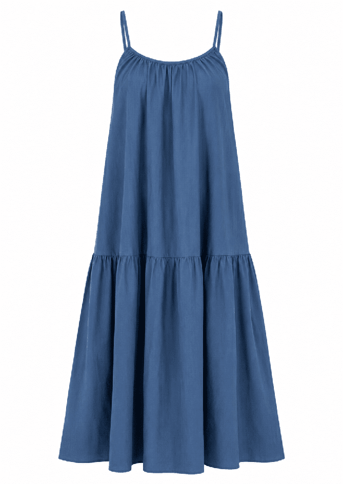 Blue Cotton Dress — Clean Canvas, AndBloom