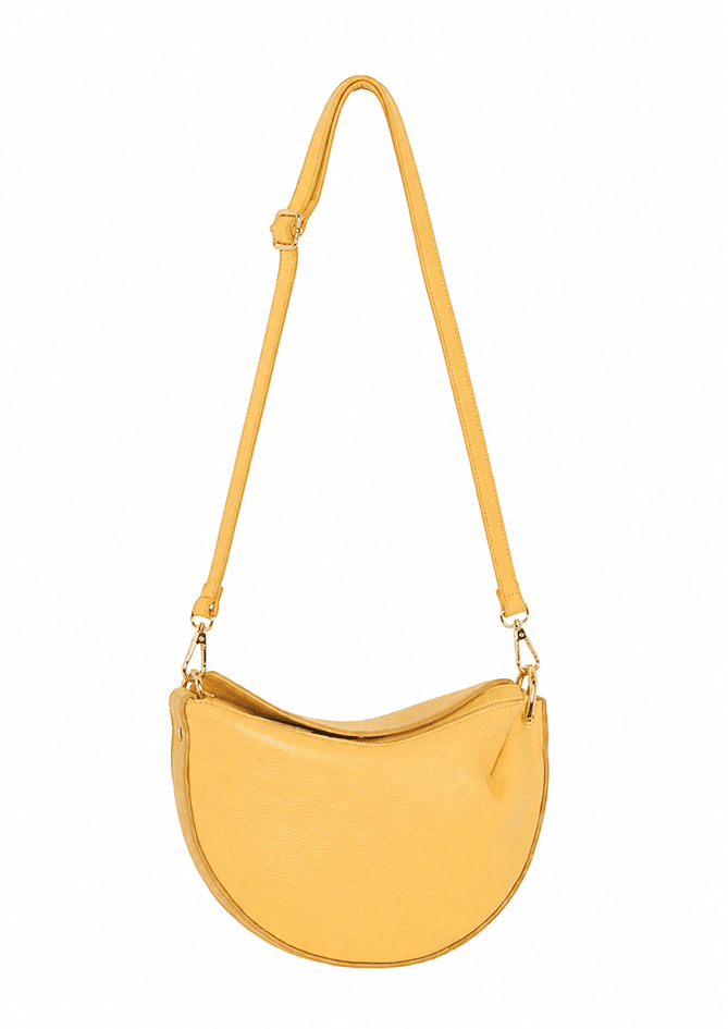 Dark yellow soft leather bag — The Lesley, AndBloom