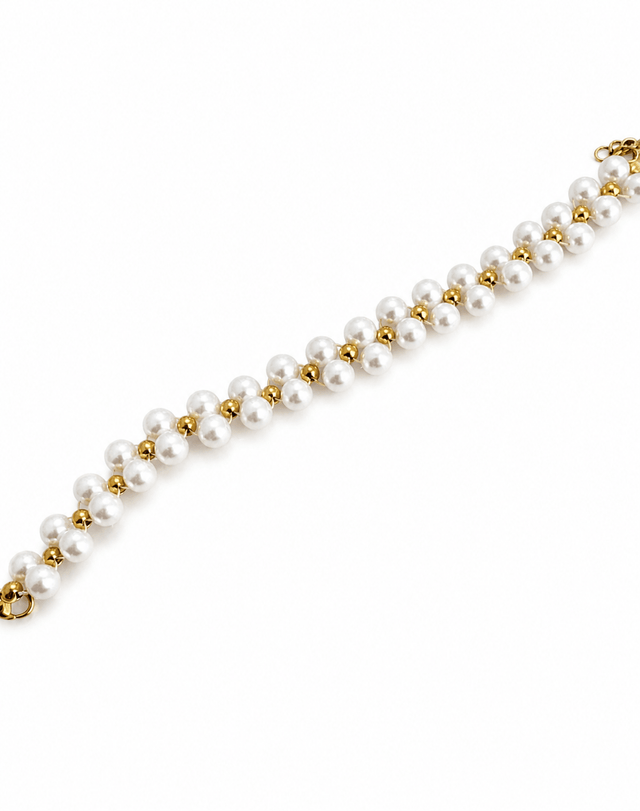 Gold pearl bracelet — Daisy Jade, AndBloom