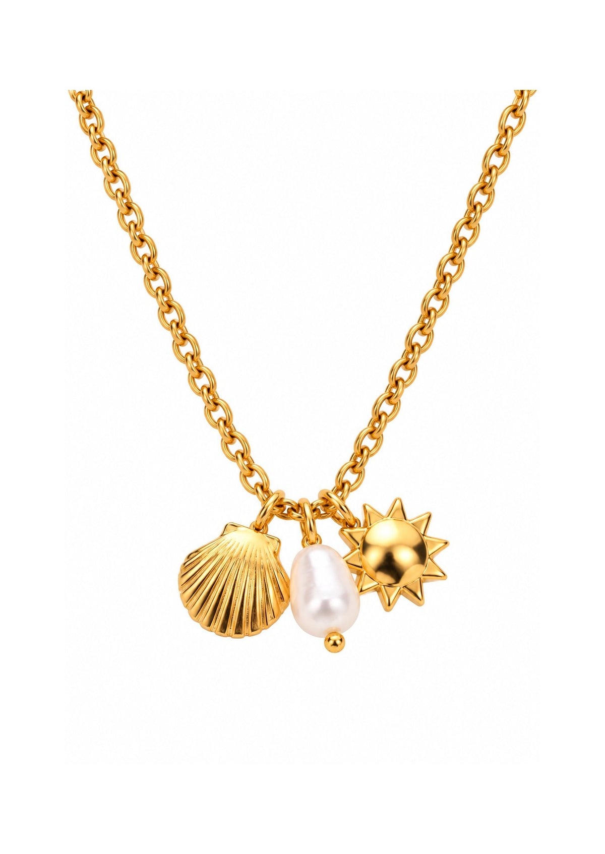 Vergoldete Halskette in Gold für Damen - Solara - AndBloom