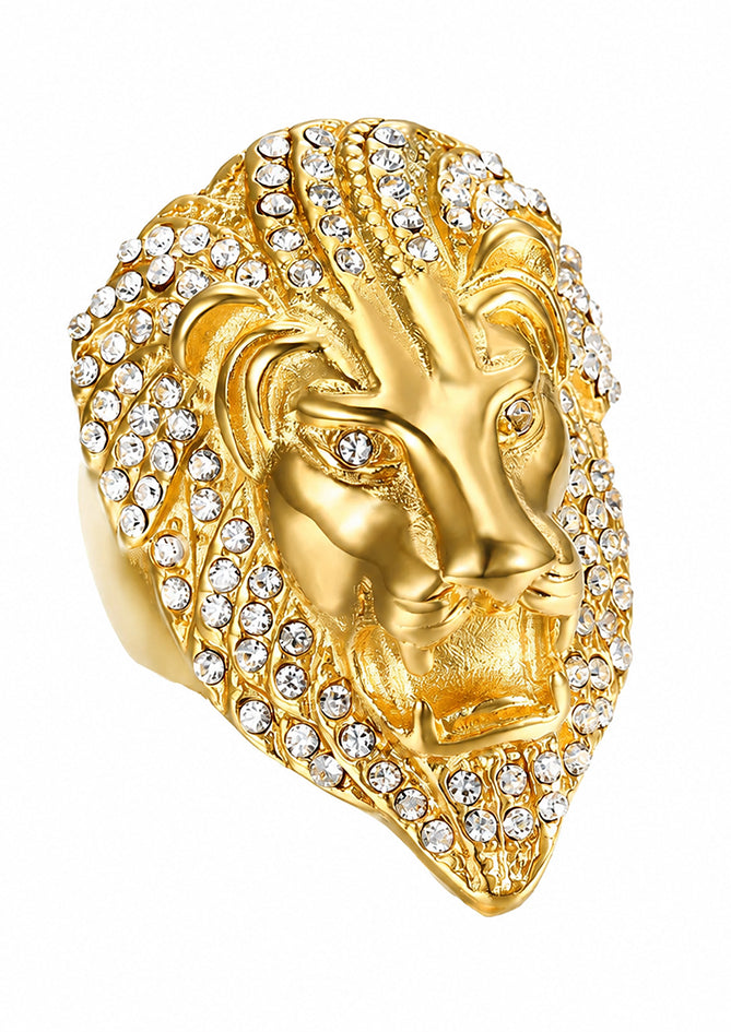 Gold Ring for Women - Lion Spirit - AndBloom