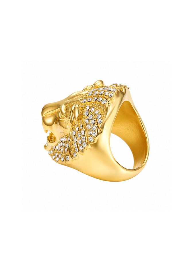 Gold Ring for Women - Lion Spirit - AndBloom