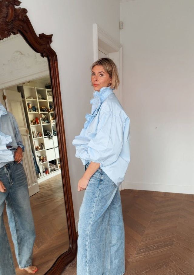 Light blue chic statement shirt — Pure Chloe, AndBloom