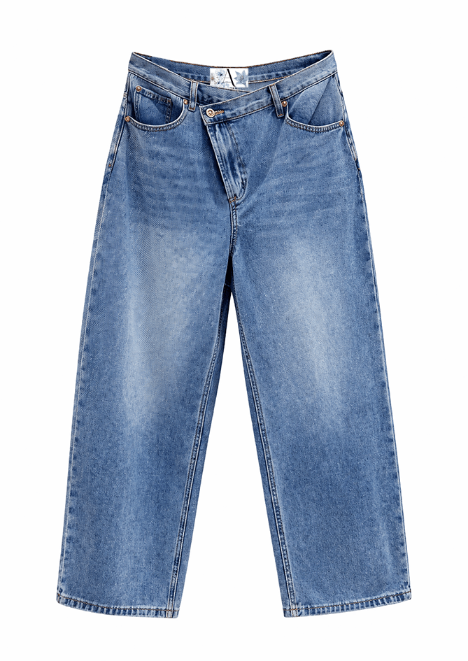 Urban Classics Women Pants Women High Waist 90's Wide Leg Denim Pants, Tinted Light Blue Washed Urban Classics Women Pants Women High Waist 90's Wide Leg Denim Pants, Tinted Light Blue Washed